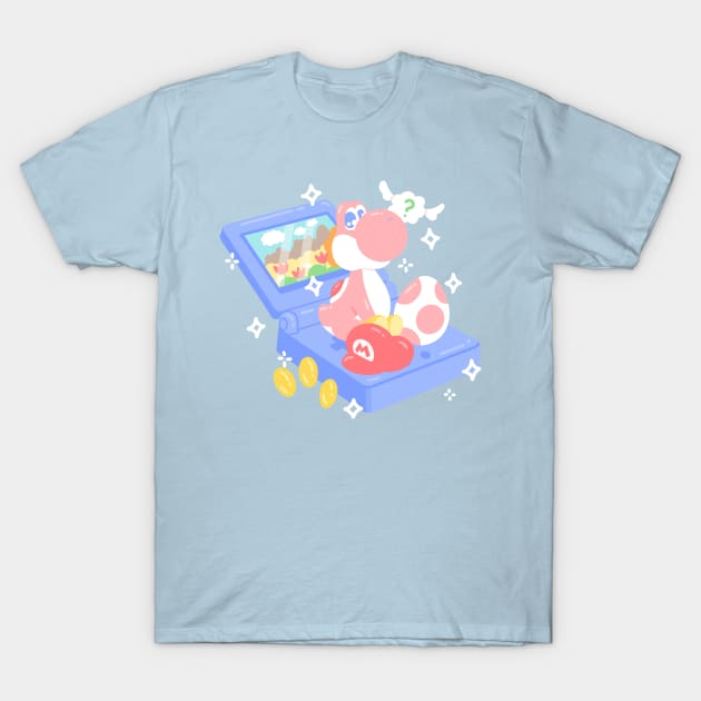 Video Game Dinosaur Game Console Art T-Shirt by Sweetums Art Shop